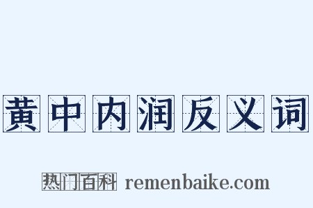 黄中内润反义词是什么意思的图片